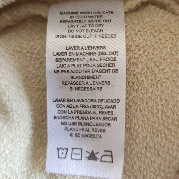 n:PHILANTHROPY Coco destroyed distressed sweat shorts in vintage bone Size S NEW - Picture 8 of 9